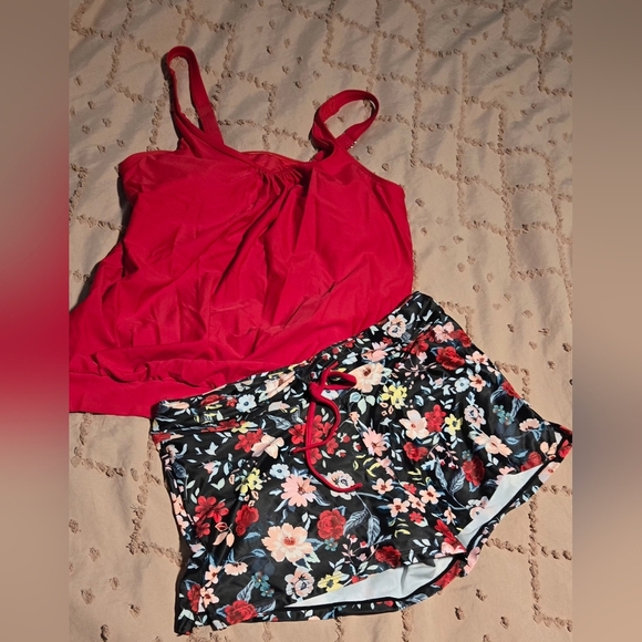 Aqua Eve Two Piece Women's Tankini #818 - Picture 2 of 11